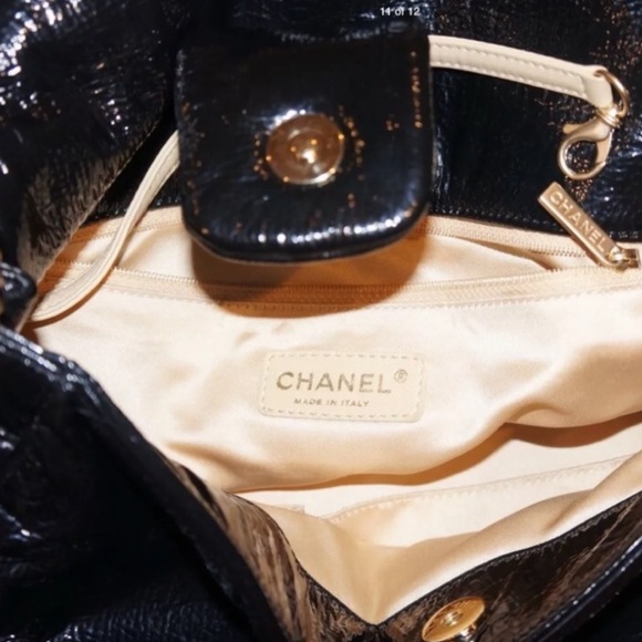 2009 CHANEL Black Rock & Chain XL Cabas Tote EUC - Picture 6 of 16